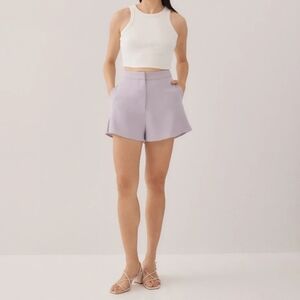 NWT LOVE BONITO LILAC Laylia Tailored A-line Shorts (Size: L/8)